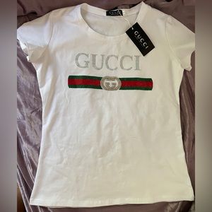 Authentic Gucci shirt with rhinestones!